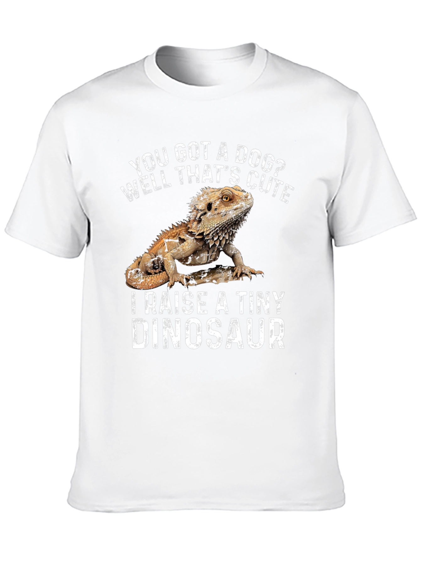 Black Bearded Dragon T-Shirt - I Raise a Tiny Dinosaur view 10