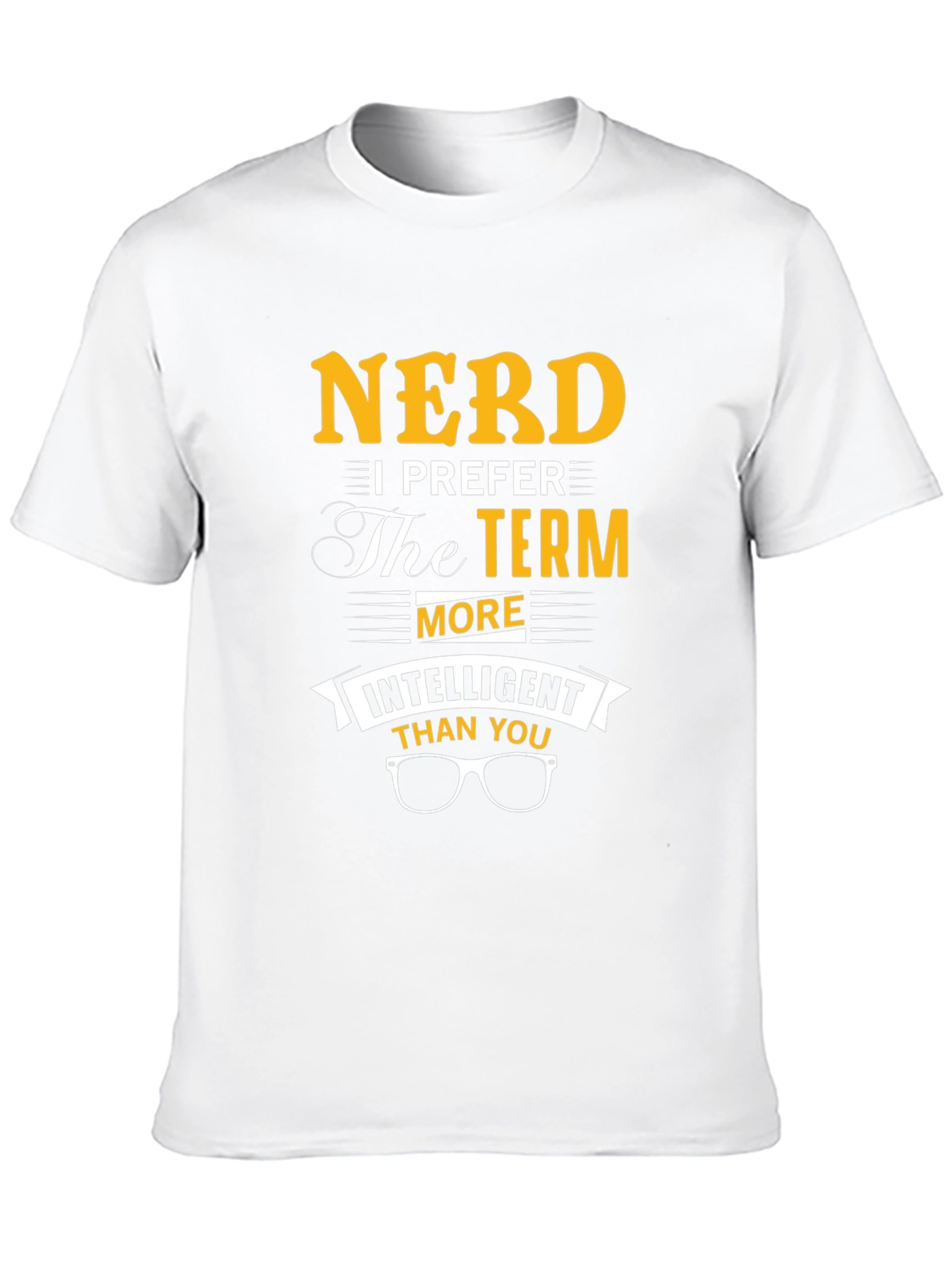 Black Nerd T-Shirt - Intelligent Than You Funny Slogan Tee view 10