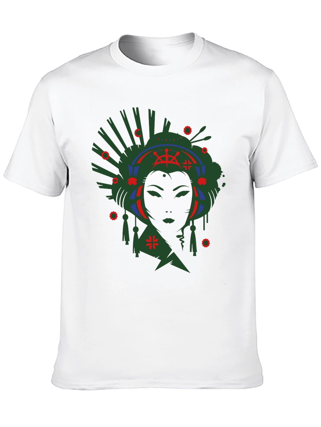 Black Geisha Graphic Print Black T-Shirt view 10