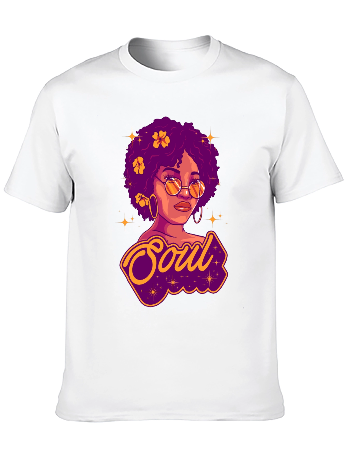 Black Soul Woman Graphic Print T-Shirt view 10