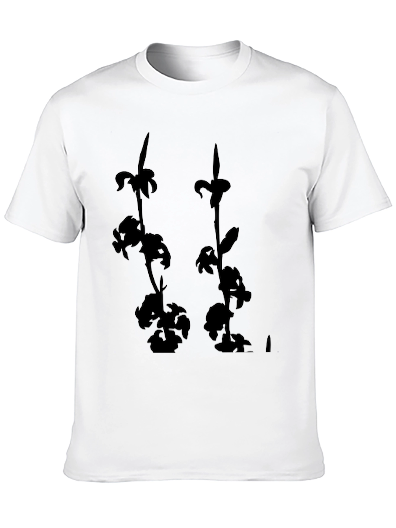Black Black Floral Silhouette Graphic Tee view 10