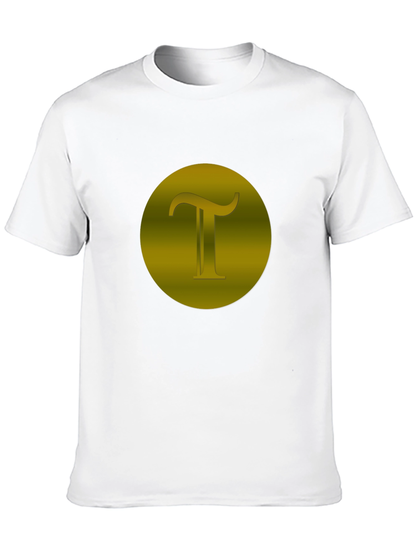 Black Modern Black T-Shirt with Gold Pi Symbol view 10