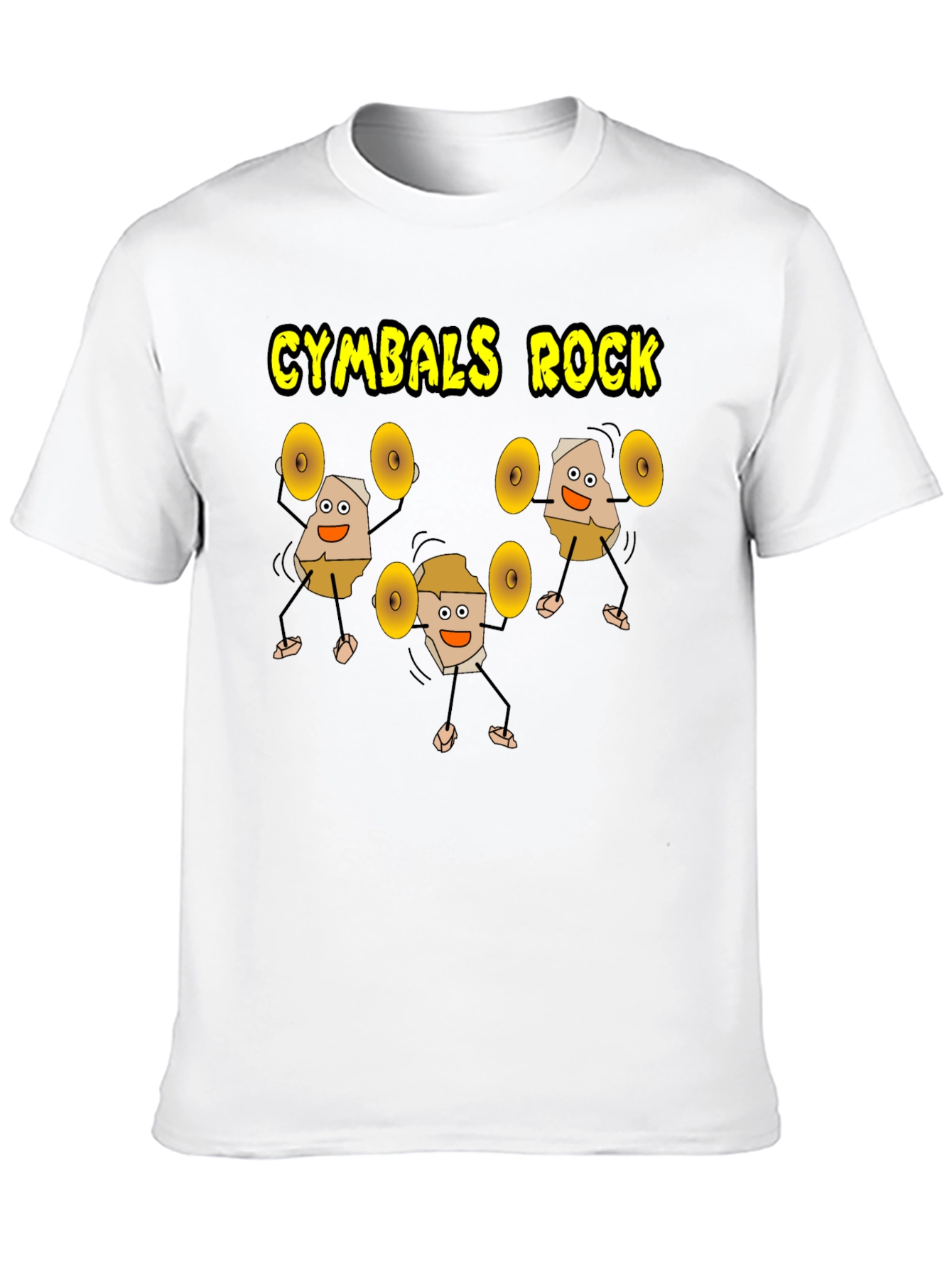 Black Cymbals Rock T-Shirt, Funny Drummer Tee view 10