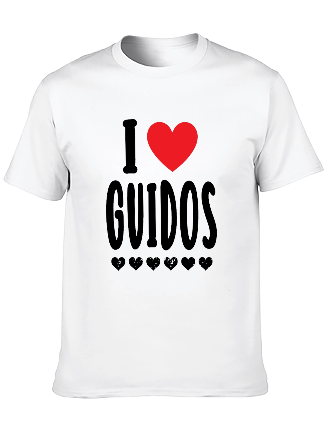 Black I Love Guidos T-Shirt - Funny Novelty Tee view 10
