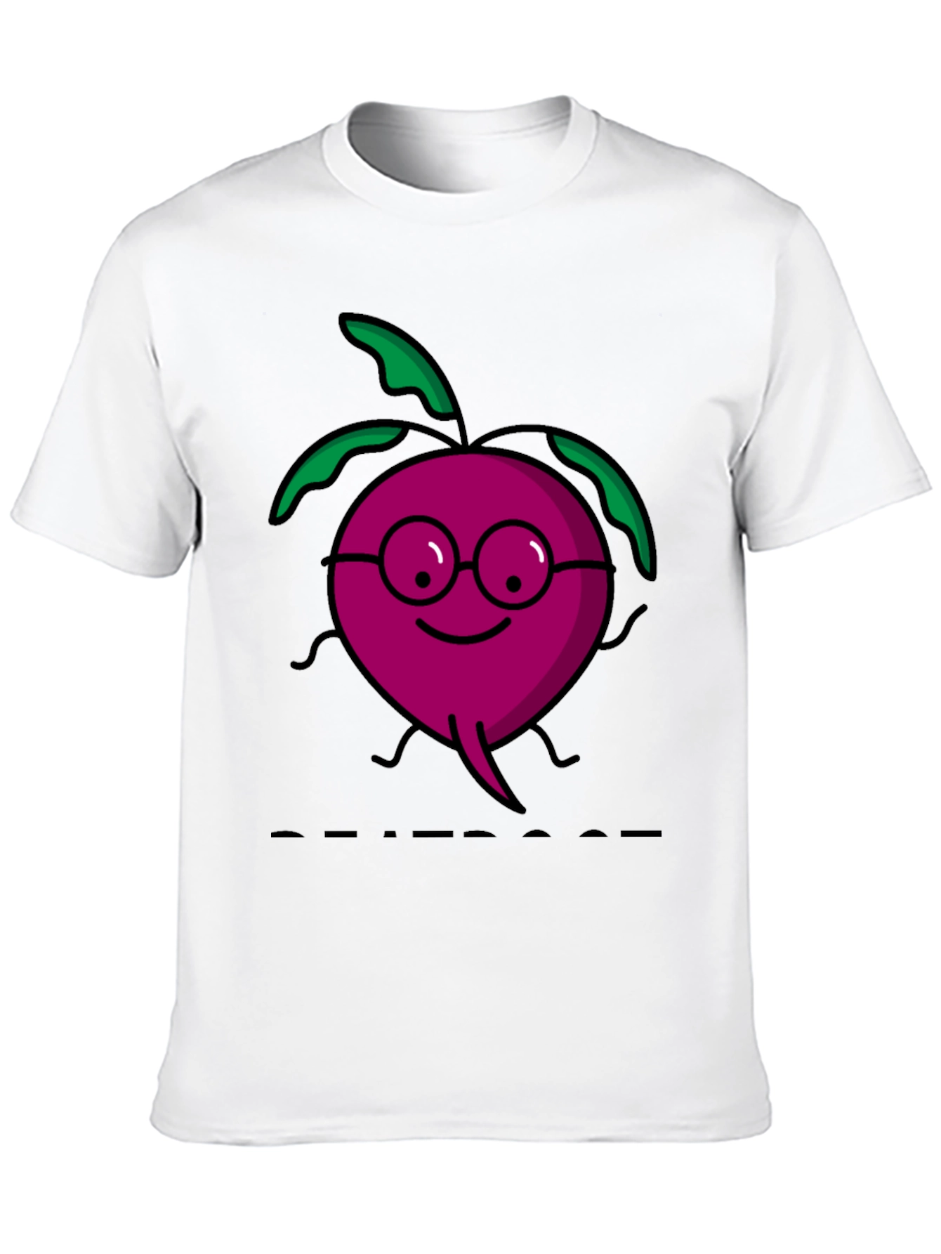 Black Beetroot Cartoon T-Shirt view 10