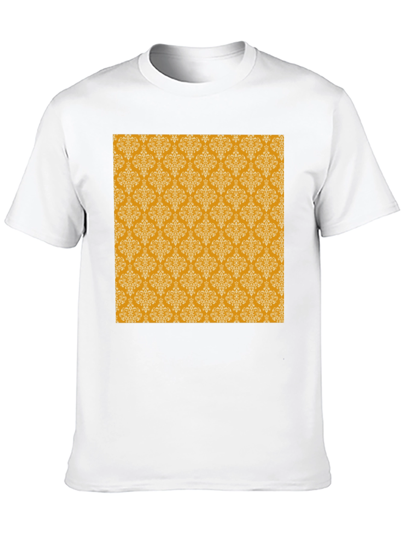 Black Stylish Black Tee with Gold Pattern view 10
