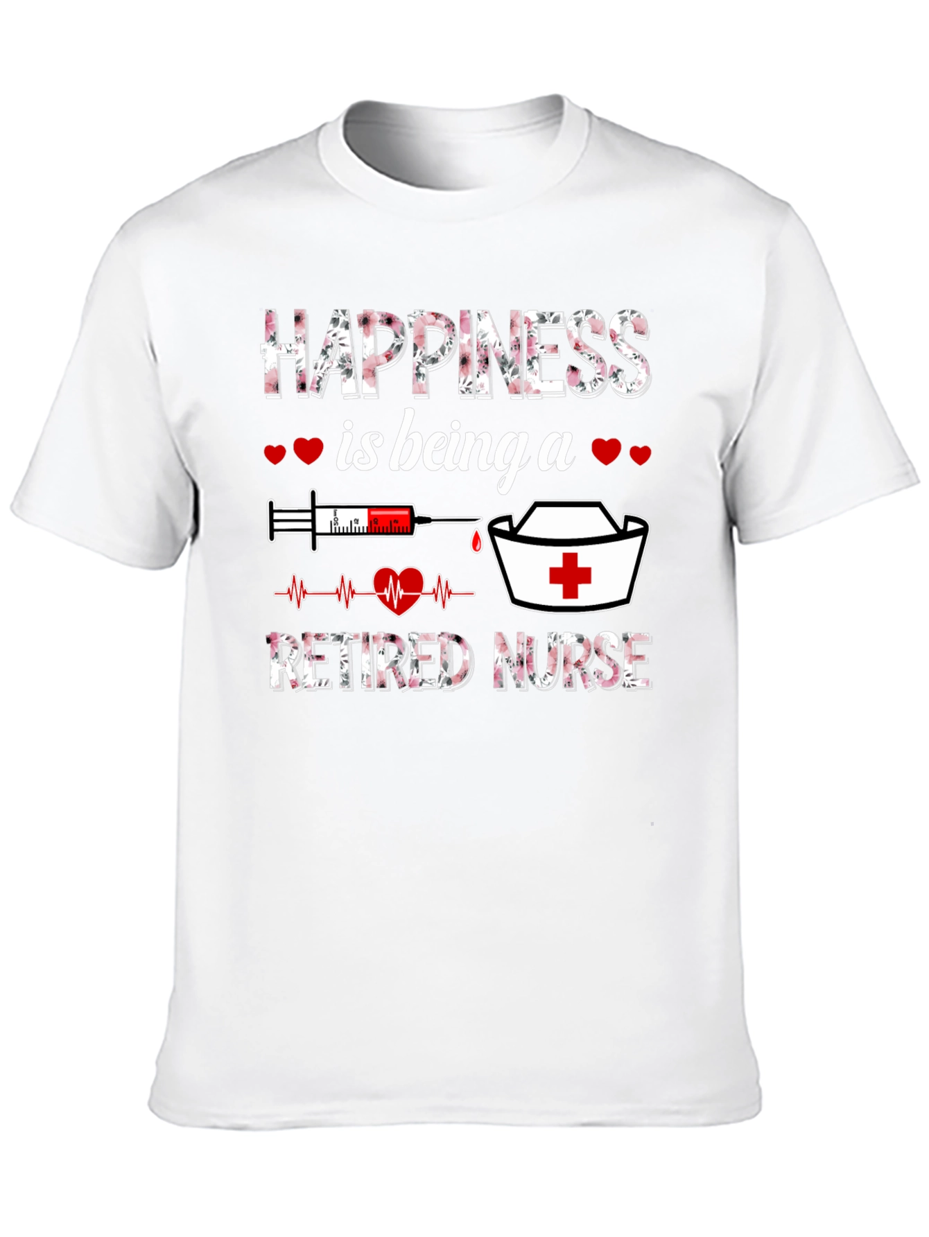 Black Happiness Is Being a Retired Nurse T-Shirt view 10