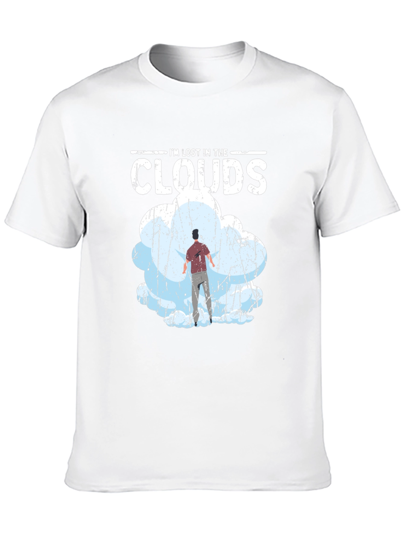 Black Lost in the Clouds Graphic T-Shirt - Unique Design view 10