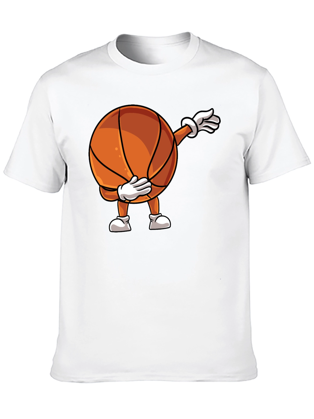 Black Dabbing Basketball Graphic T-Shirt view 10