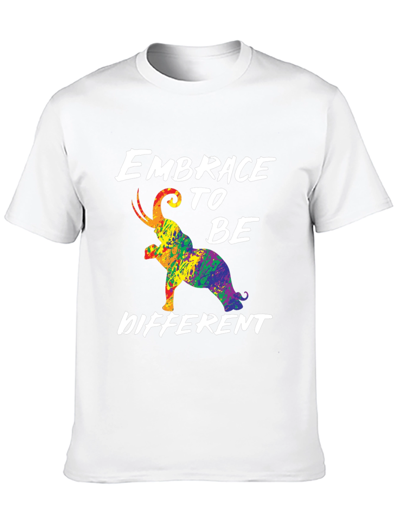 Black Embrace Being Different Elephant Pride T-Shirt view 10