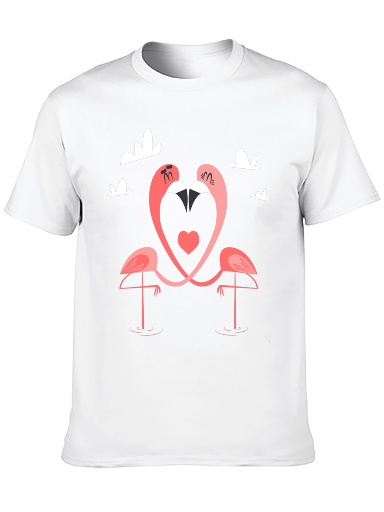 Black Flamingo Heart Graphic Tee - Black view 10
