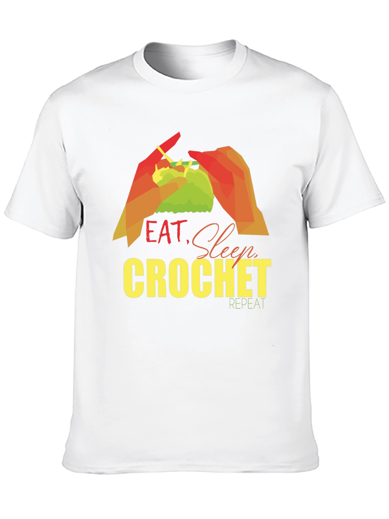 Black Eat Sleep Crochet Repeat T-Shirt view 10