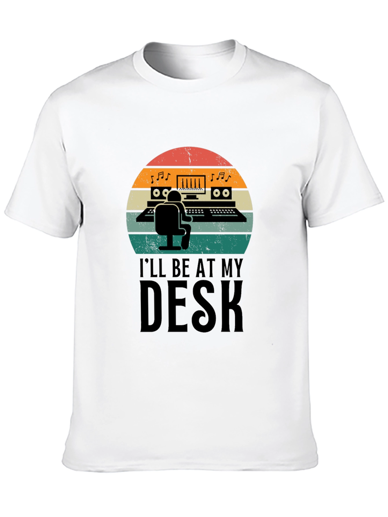 Black Music Producer T-Shirt - I'll Be At My Desk view 10