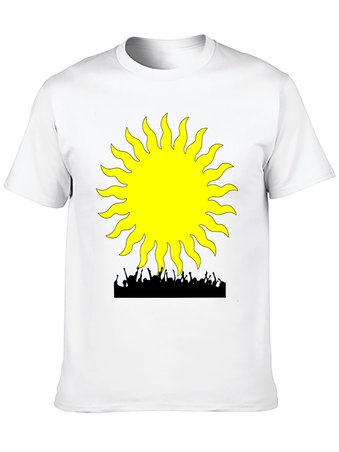 Black Radiant Sun Graphic Tee - Black Cotton Blend view 10