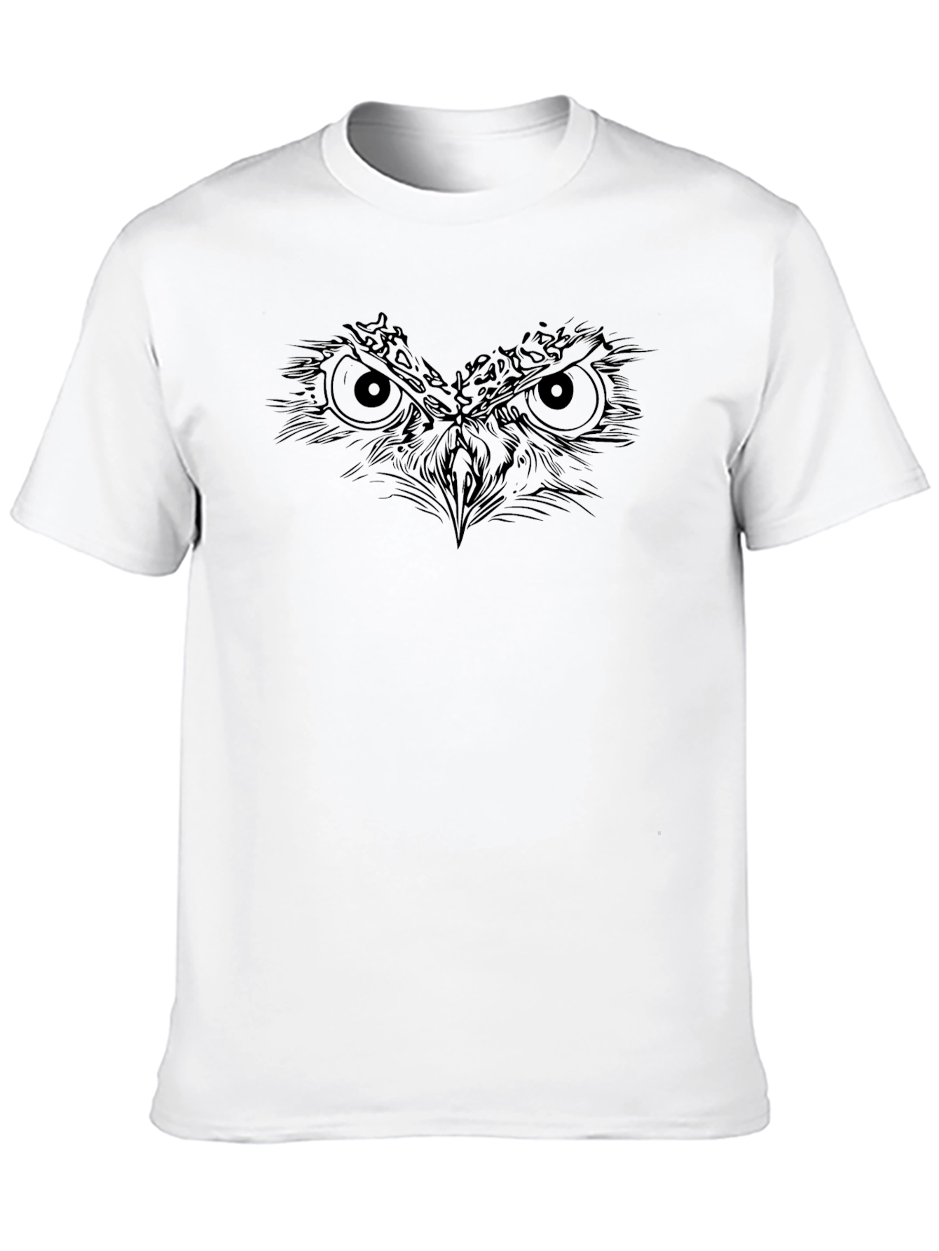 Black Owl Graphic Print Black T-Shirt view 10