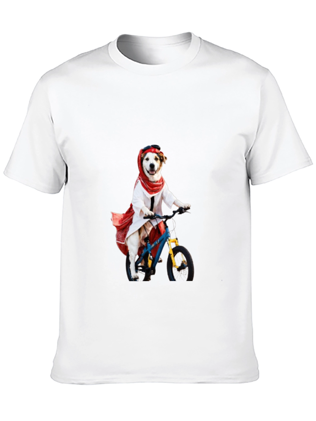 Black Dog on Bike Graphic T-Shirt view 10