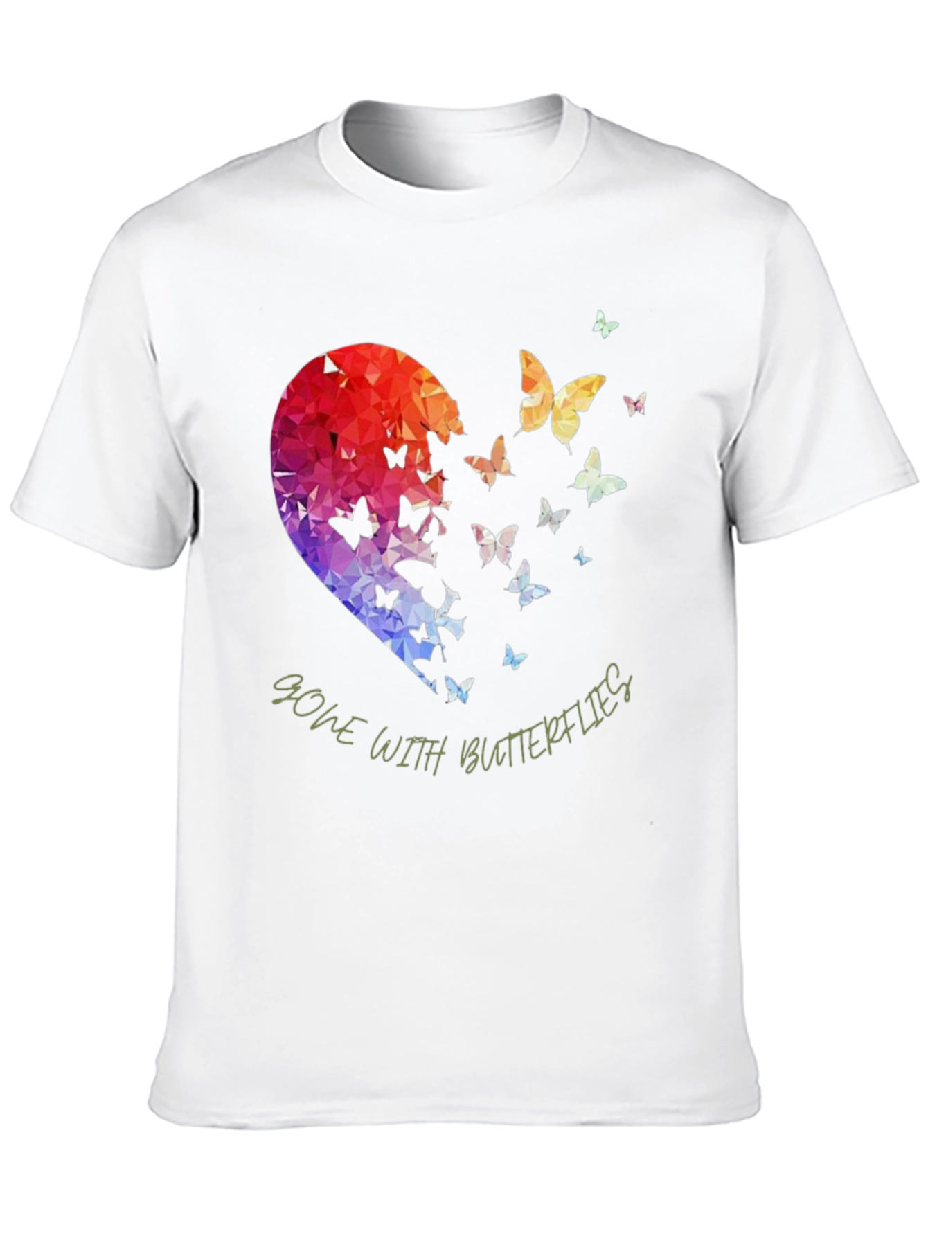 Black Gone With Butterflies Graphic T-Shirt view 10