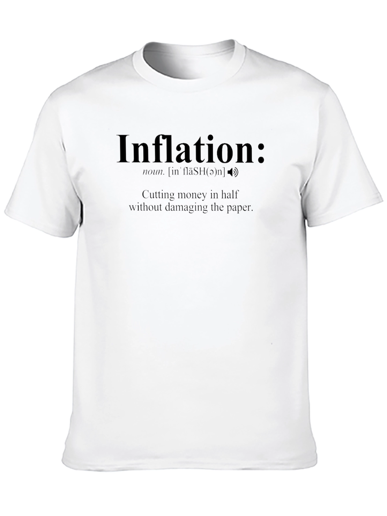 Black Inflation Definition Graphic T-Shirt view 10