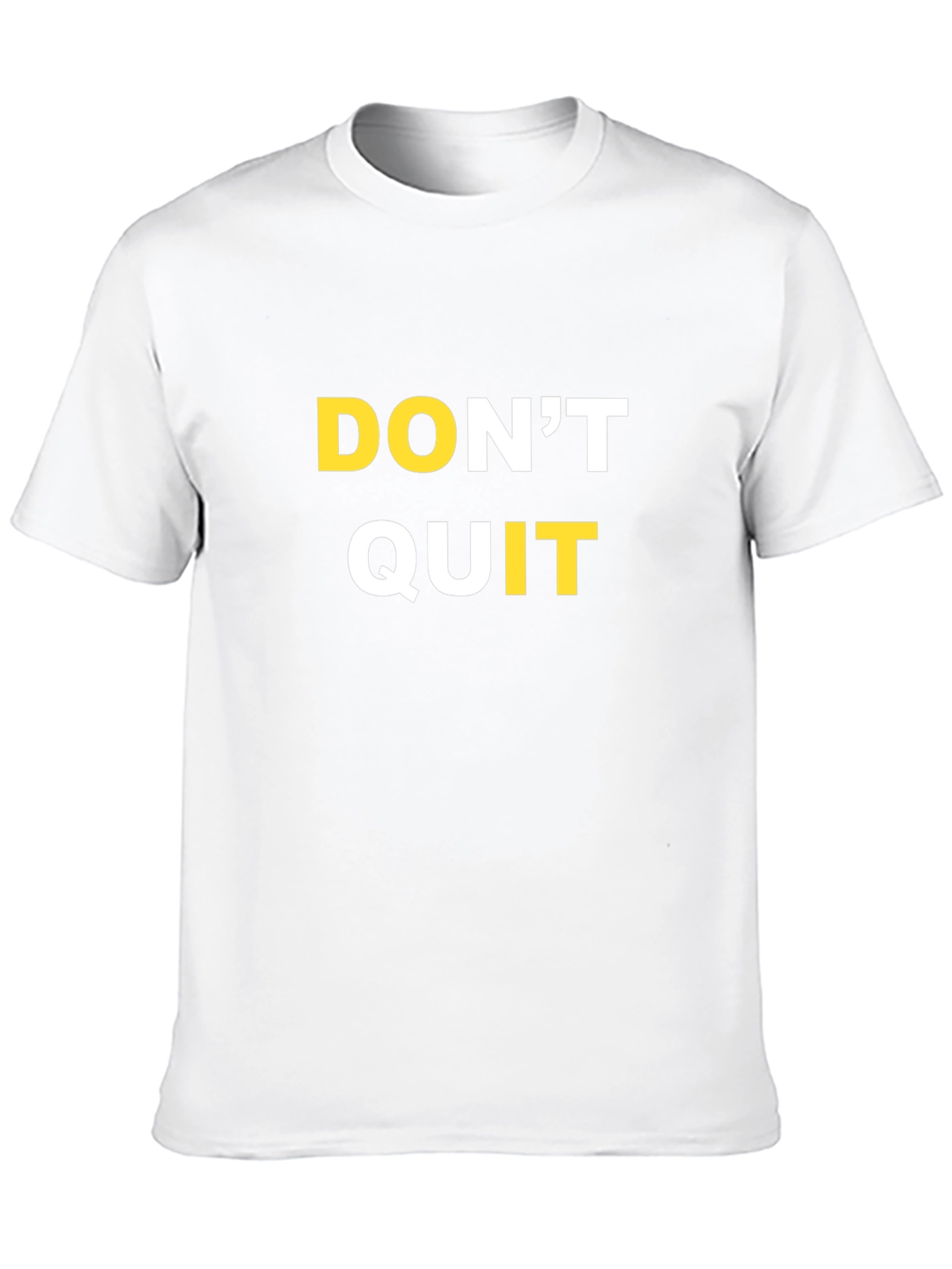 Motivational 'Don't Quit' Graphic T-Shirt - Black - 10