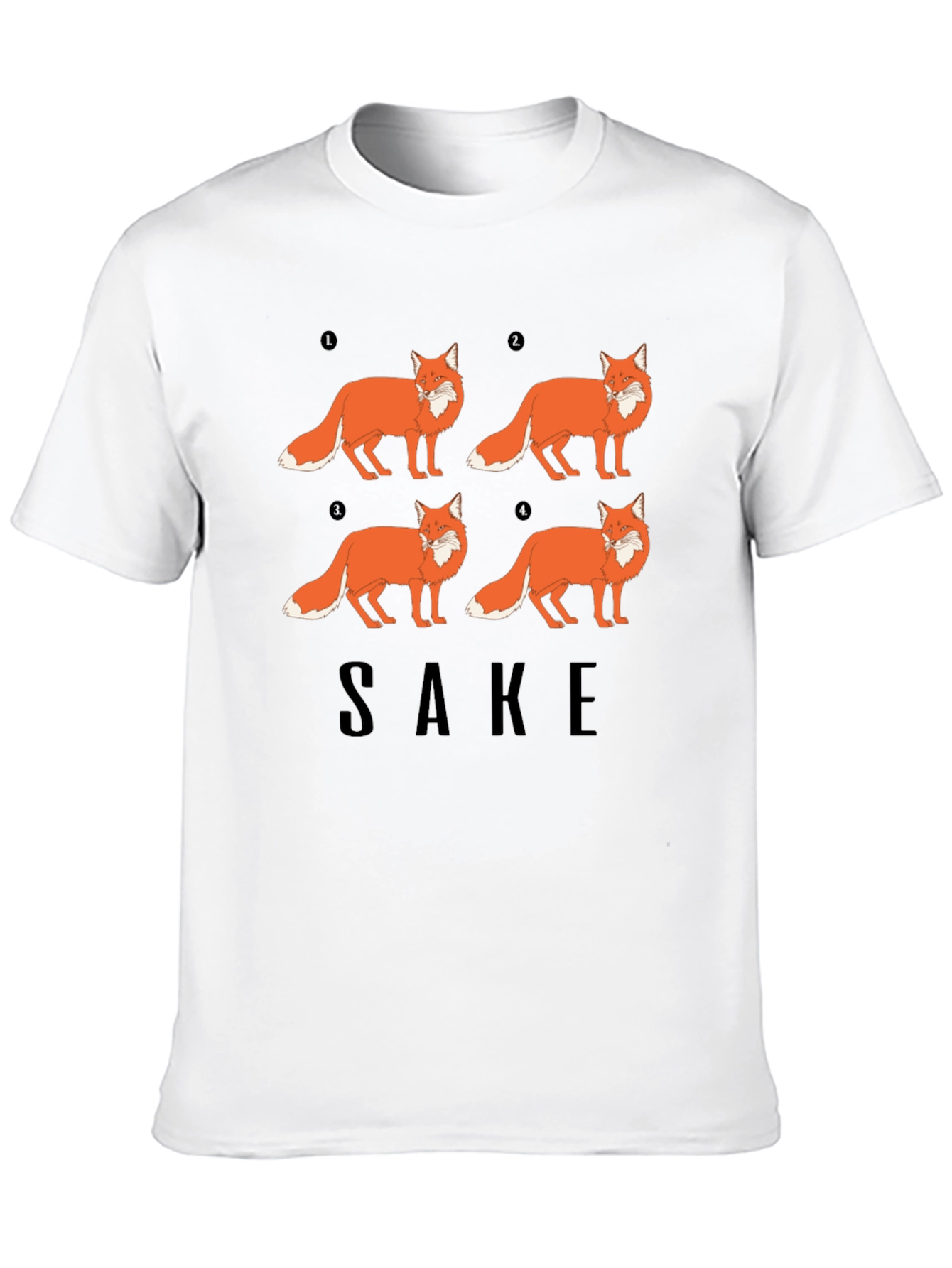 Black Fox Sake Funny Graphic T-Shirt - Soft Cotton Tee view 10