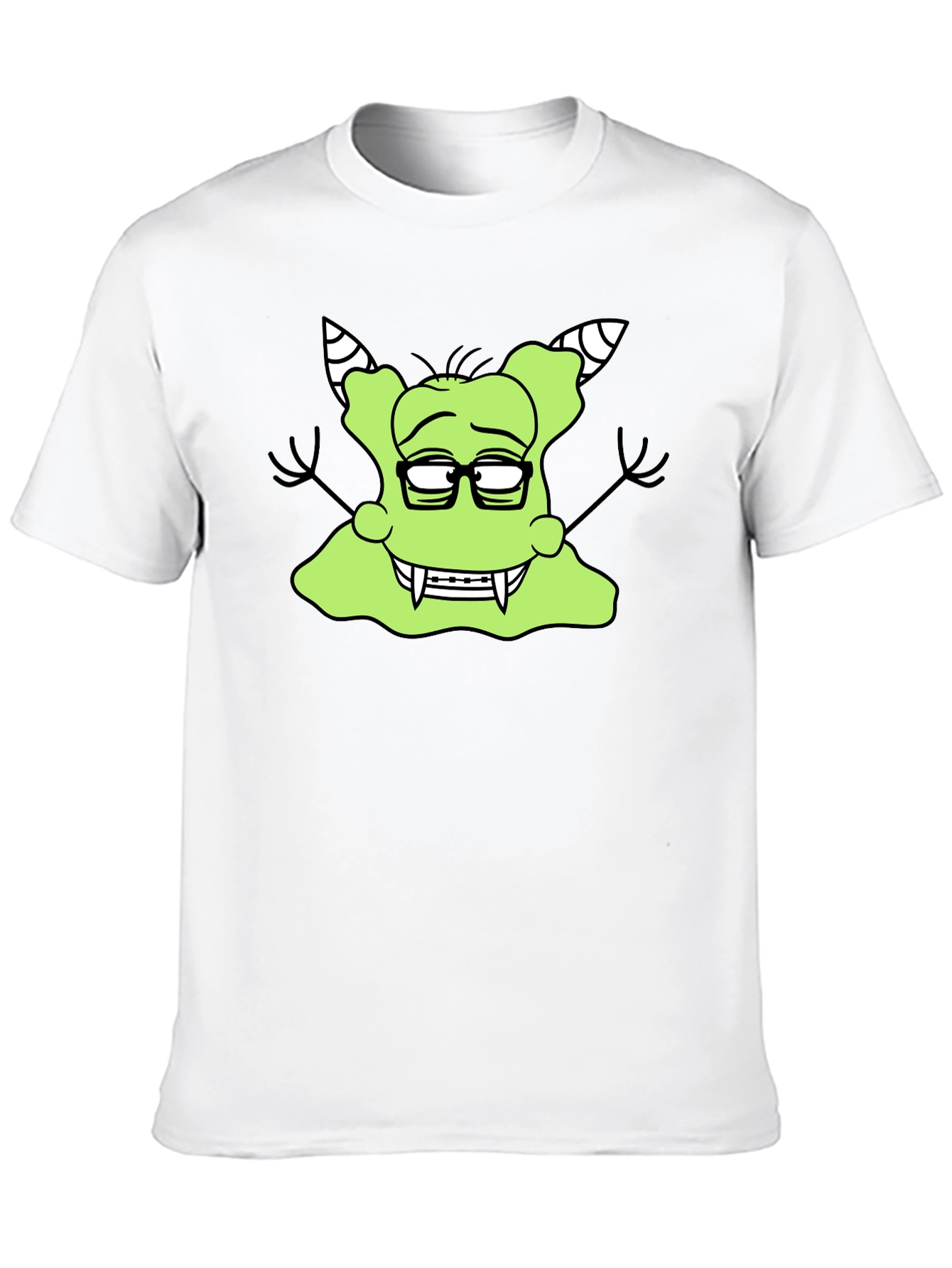 Black Nerdy Green Monster Graphic T-Shirt view 10