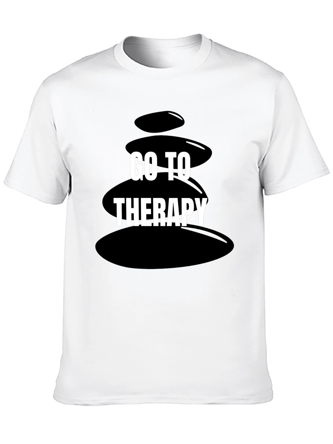 Black Go To Therapy Graphic T-Shirt - Black Humor Tee view 10