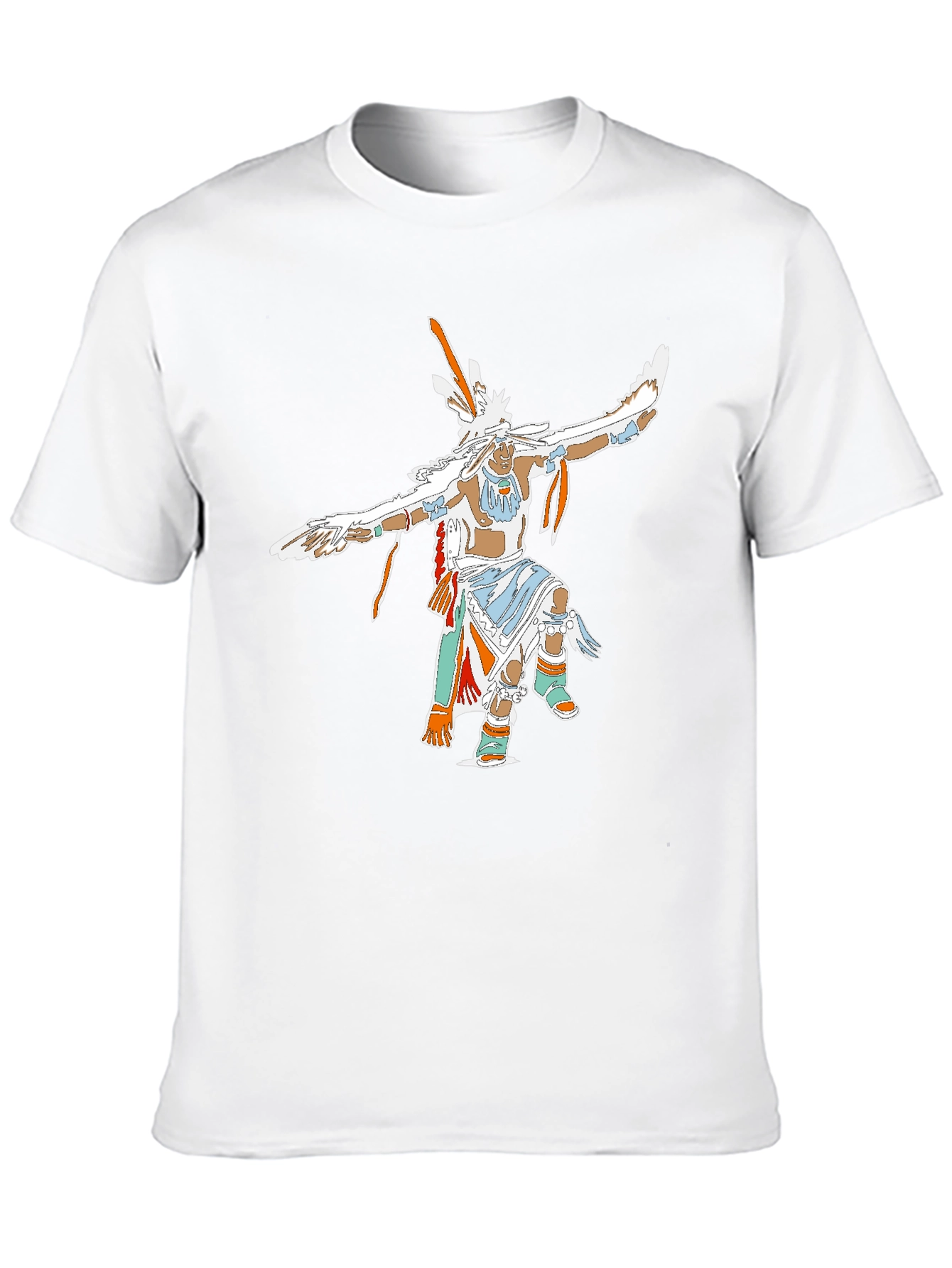 Black Native American Dancer Graphic T-Shirt view 10