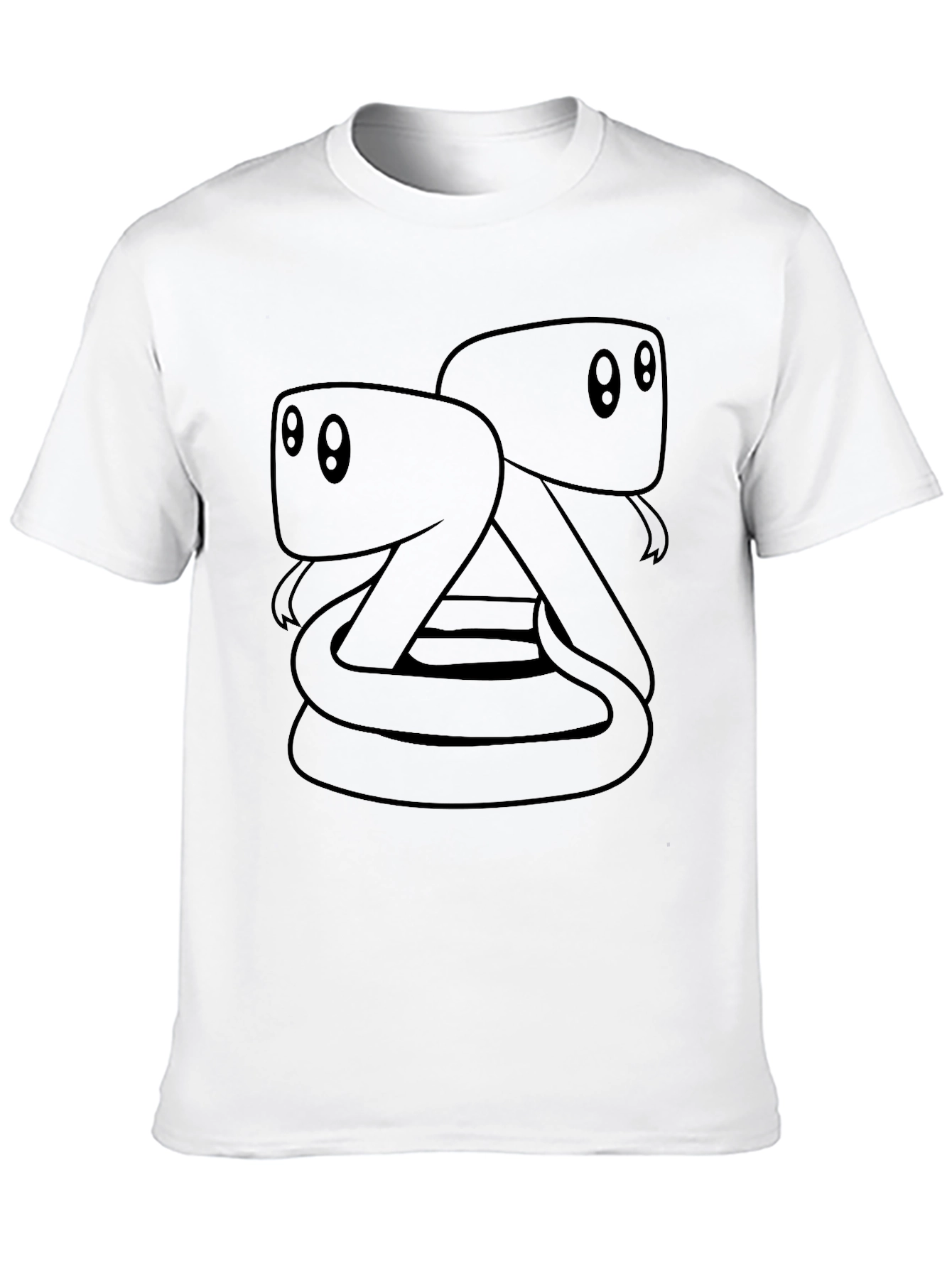 Black Two-Headed Snake T-Shirt - Unique Graphic Tee view 10