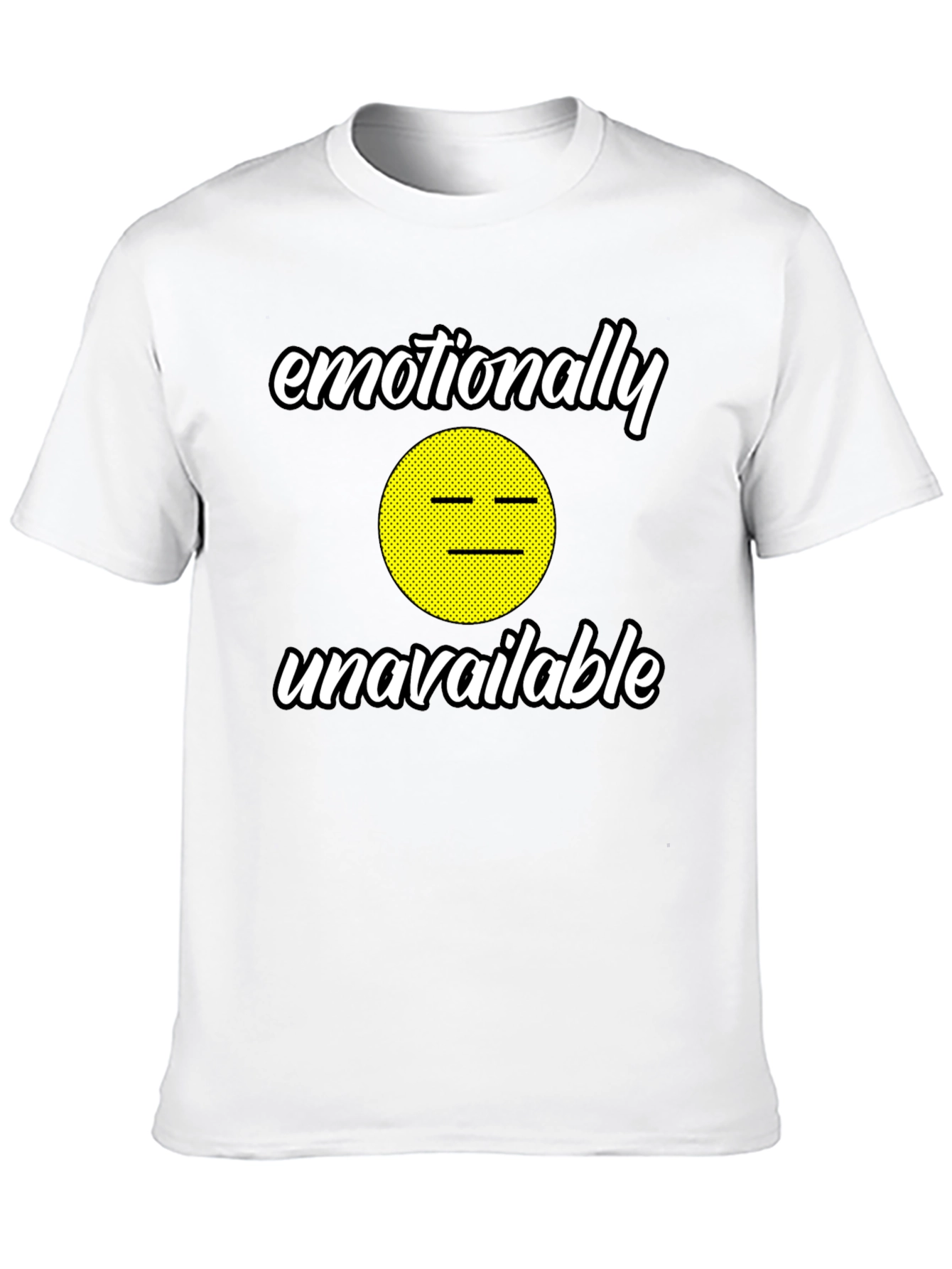 Black Emotionally Unavailable Graphic Tee - Funny Humor T-Shirt view 10