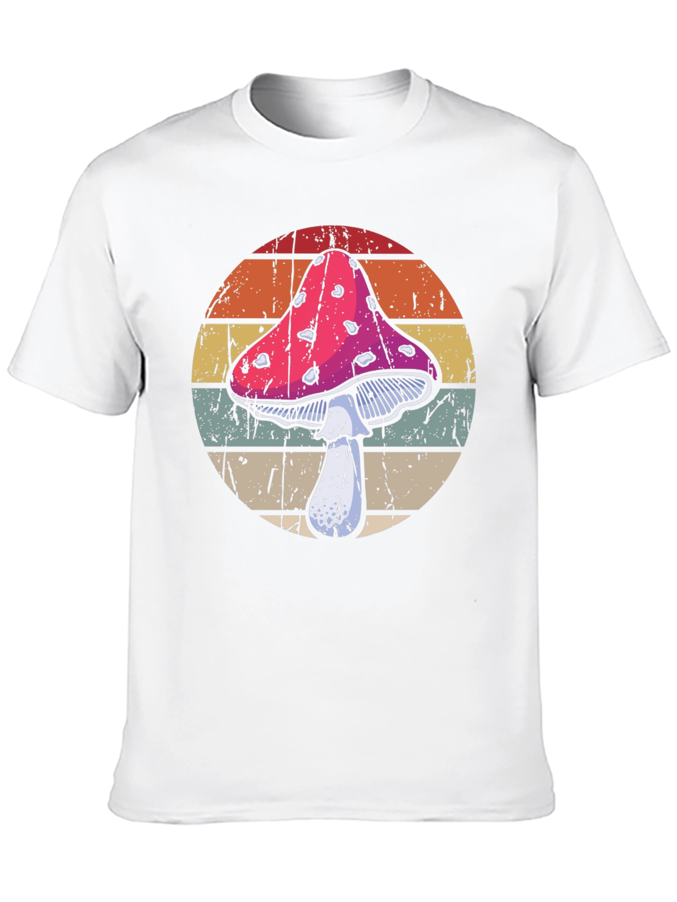 Black Retro Mushroom T-Shirt - Vintage Style Graphic Tee view 10