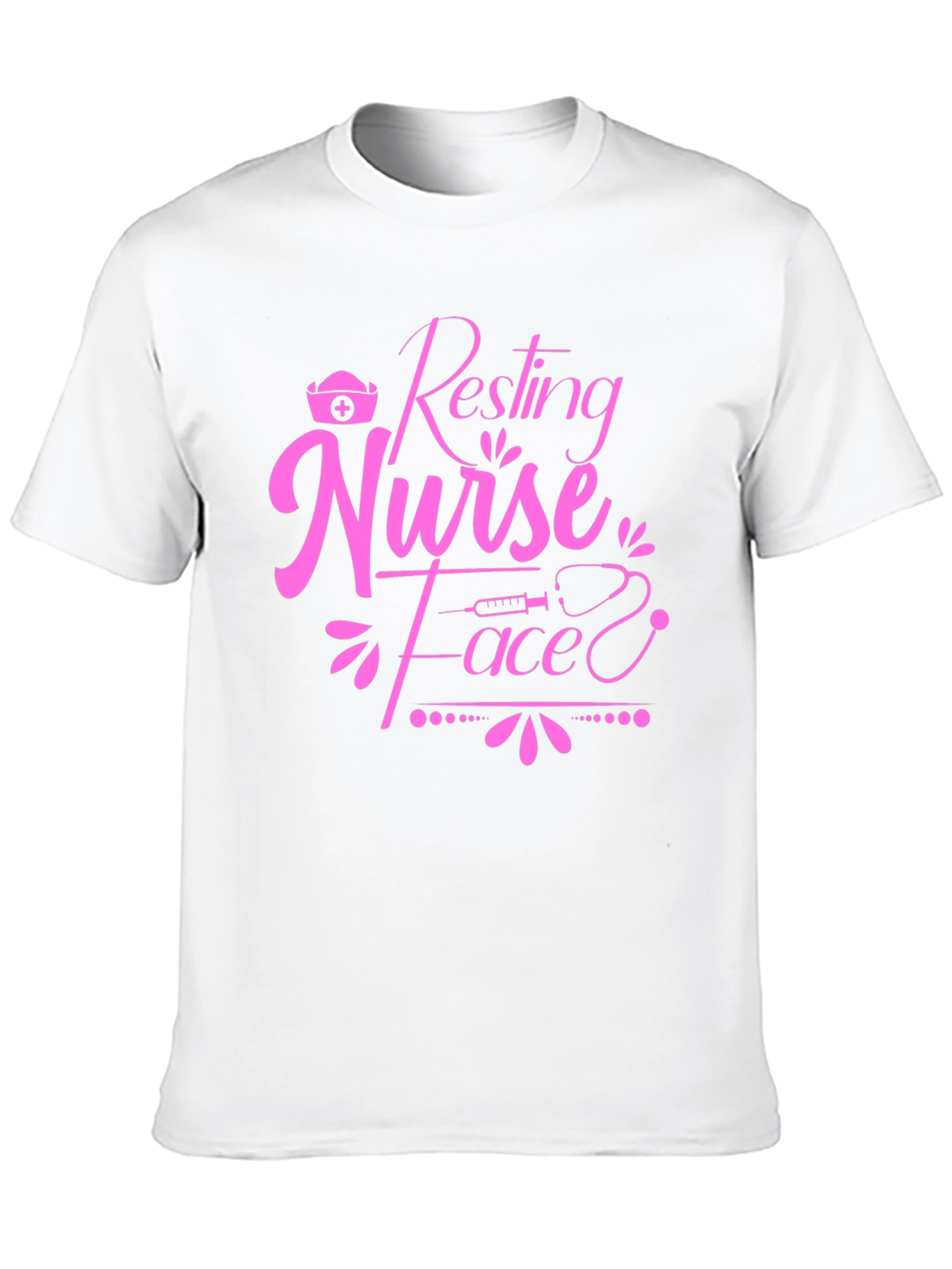 Black Resting Nurse Face T-Shirt - Novelty Graphic Tee view 10