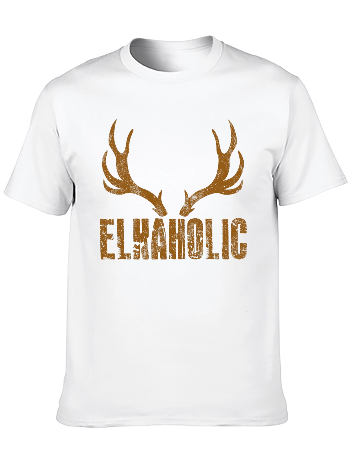 Black Elkaholic Funny Hunting T-Shirt view 10
