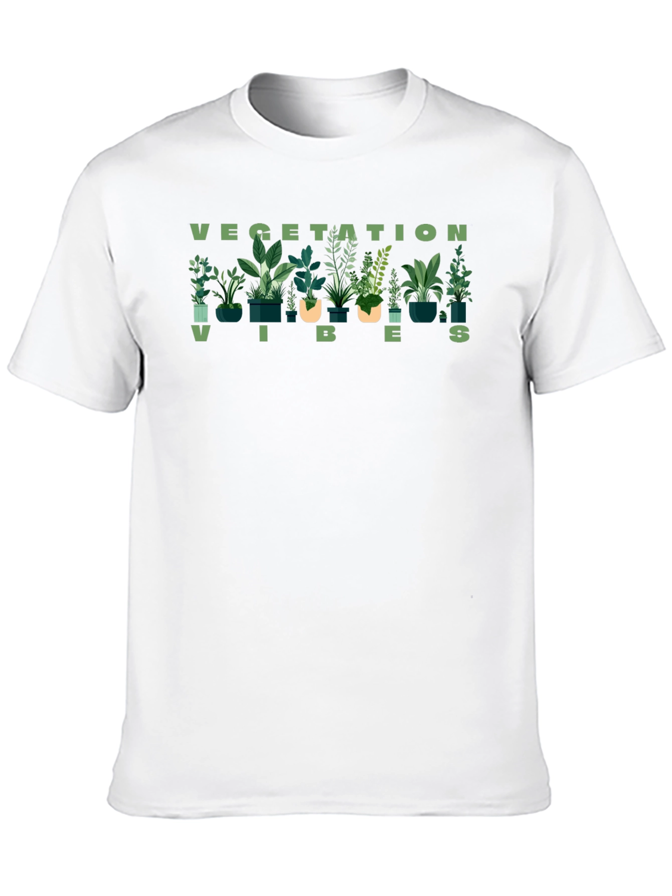 Black Vegetation Vibes Graphic Tee - Black view 10