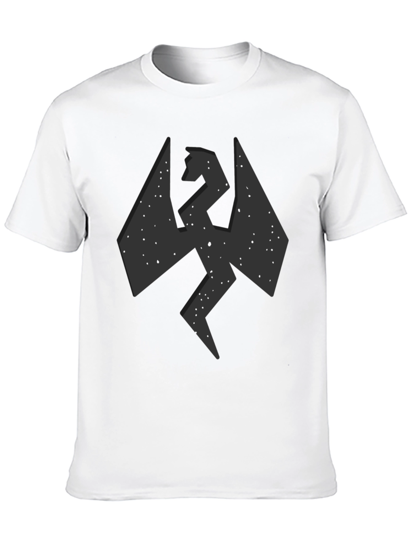 Black Men's Black Graphic Tee - Dragon Design view 10