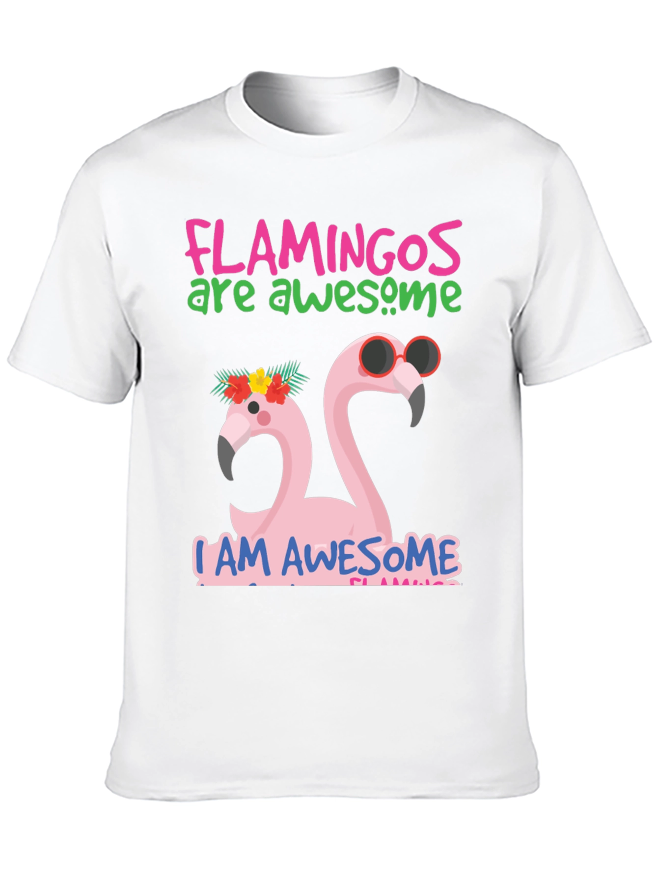 Black Awesome Flamingo Graphic T-Shirt view 10
