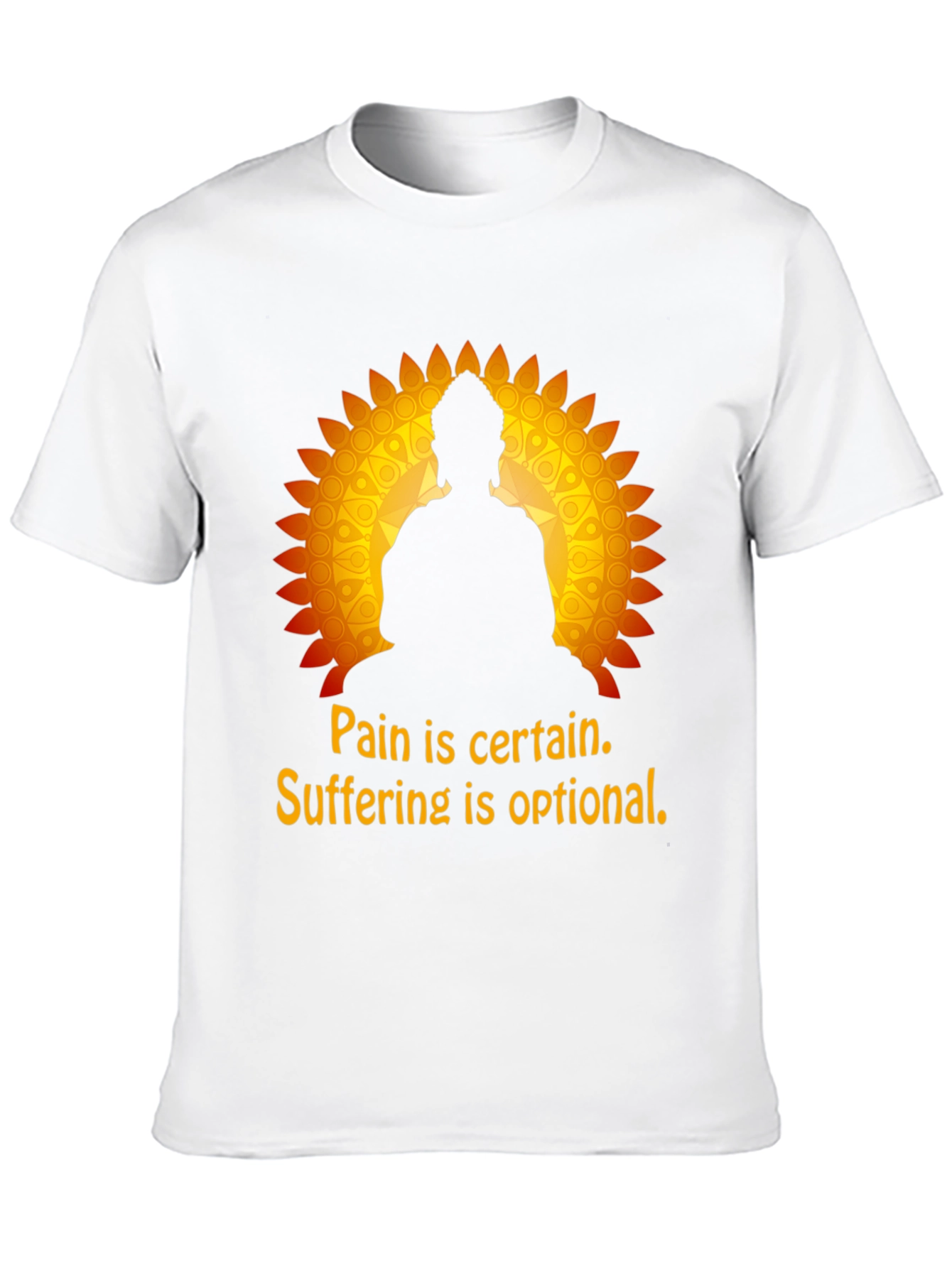 Black Pain and Suffering Buddha Graphic T-Shirt view 10
