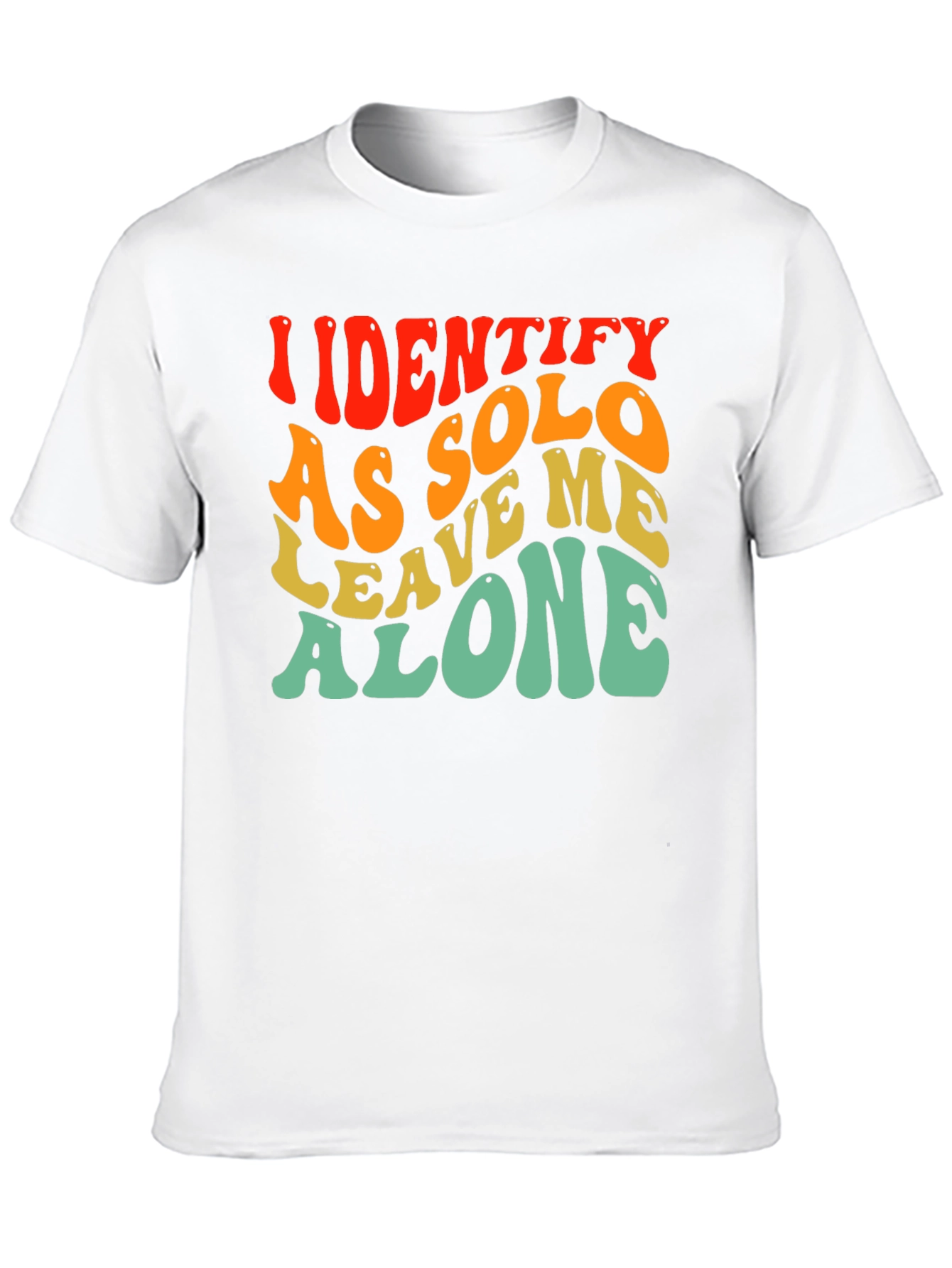 Black Identify As Solo T-Shirt - Introvert Tee view 10