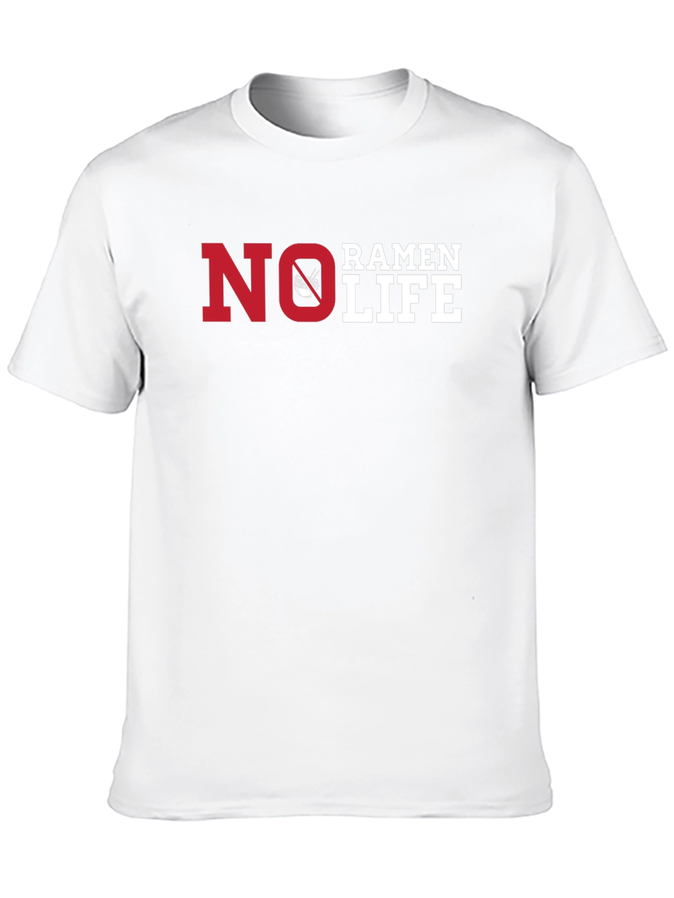 Black No Ramen Life Black T-Shirt Funny Graphic Tee view 10