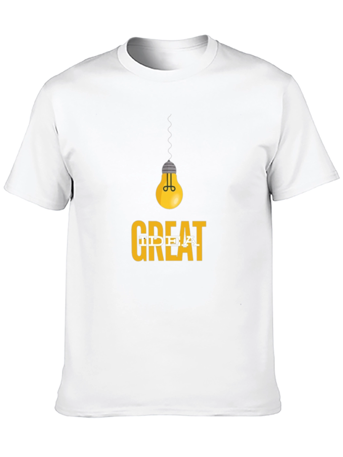 Black Great Idea T-Shirt - Men's Black Graphic Tee view 10
