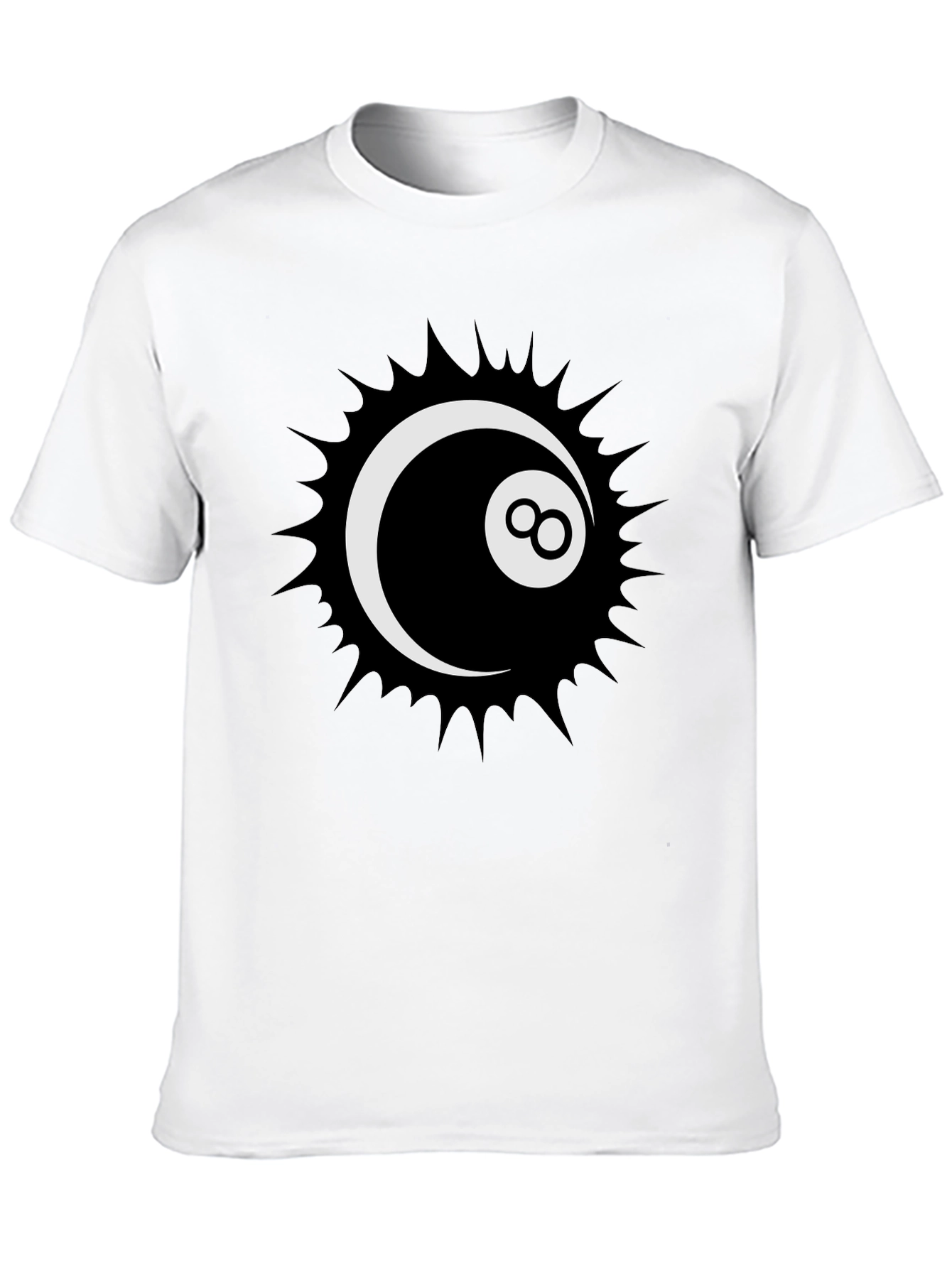 Cool 8-Ball Graphic Tee - Stylish Black T-Shirt - 10