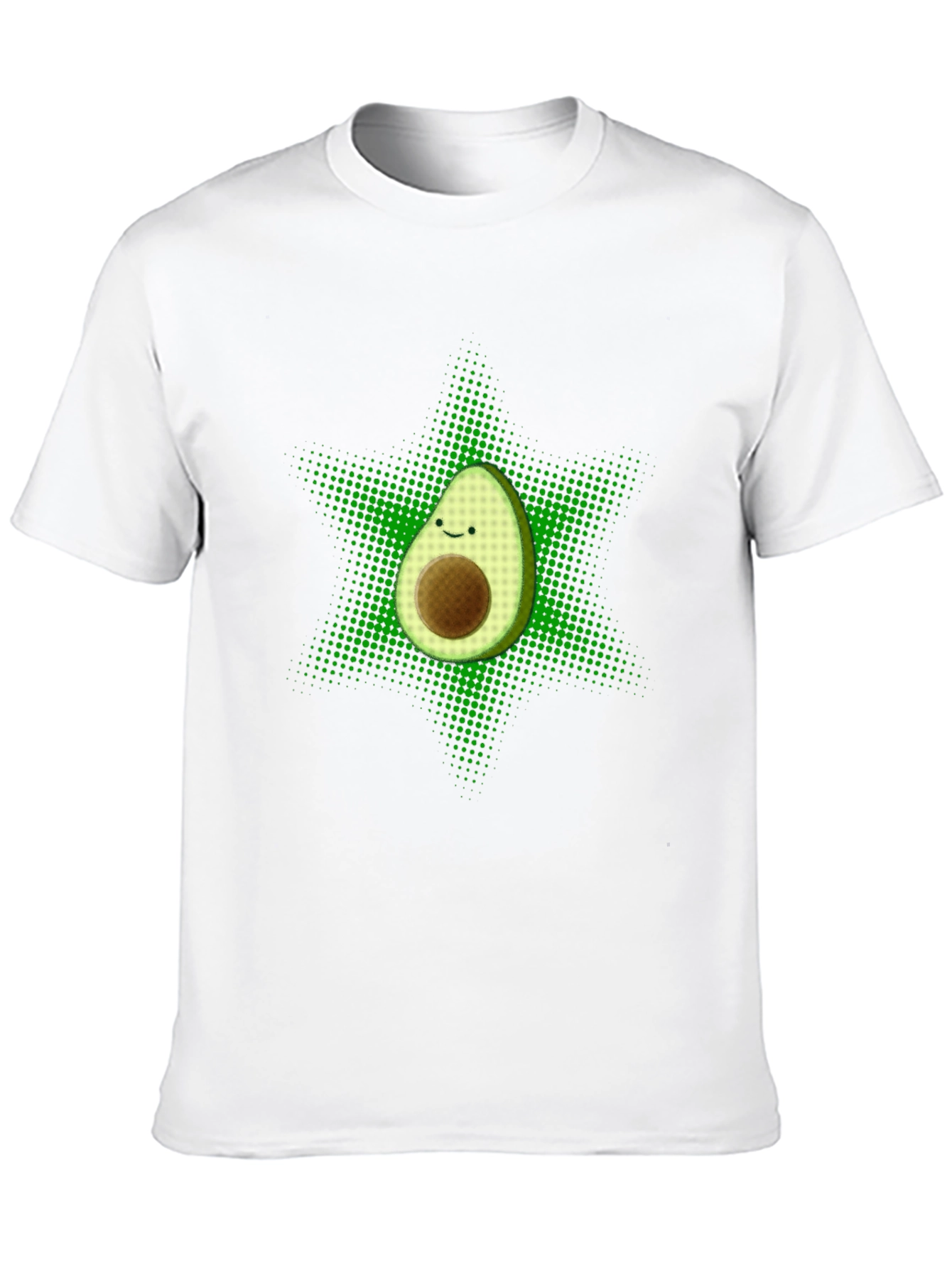 Black Funny Avocado Star T-Shirt - Black view 10