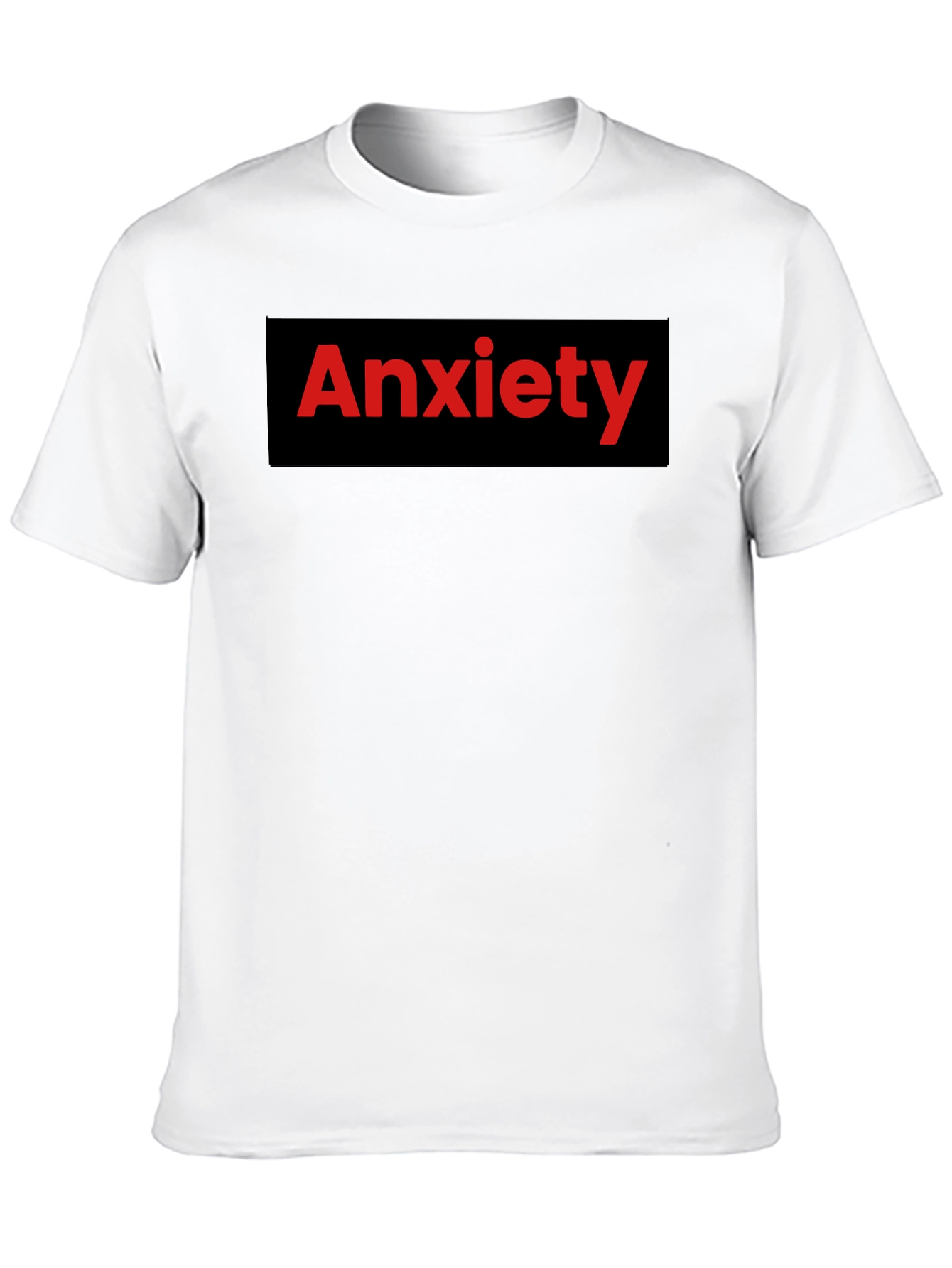 Black Anxiety Graphic Tee - Black Cotton Comfort view 10