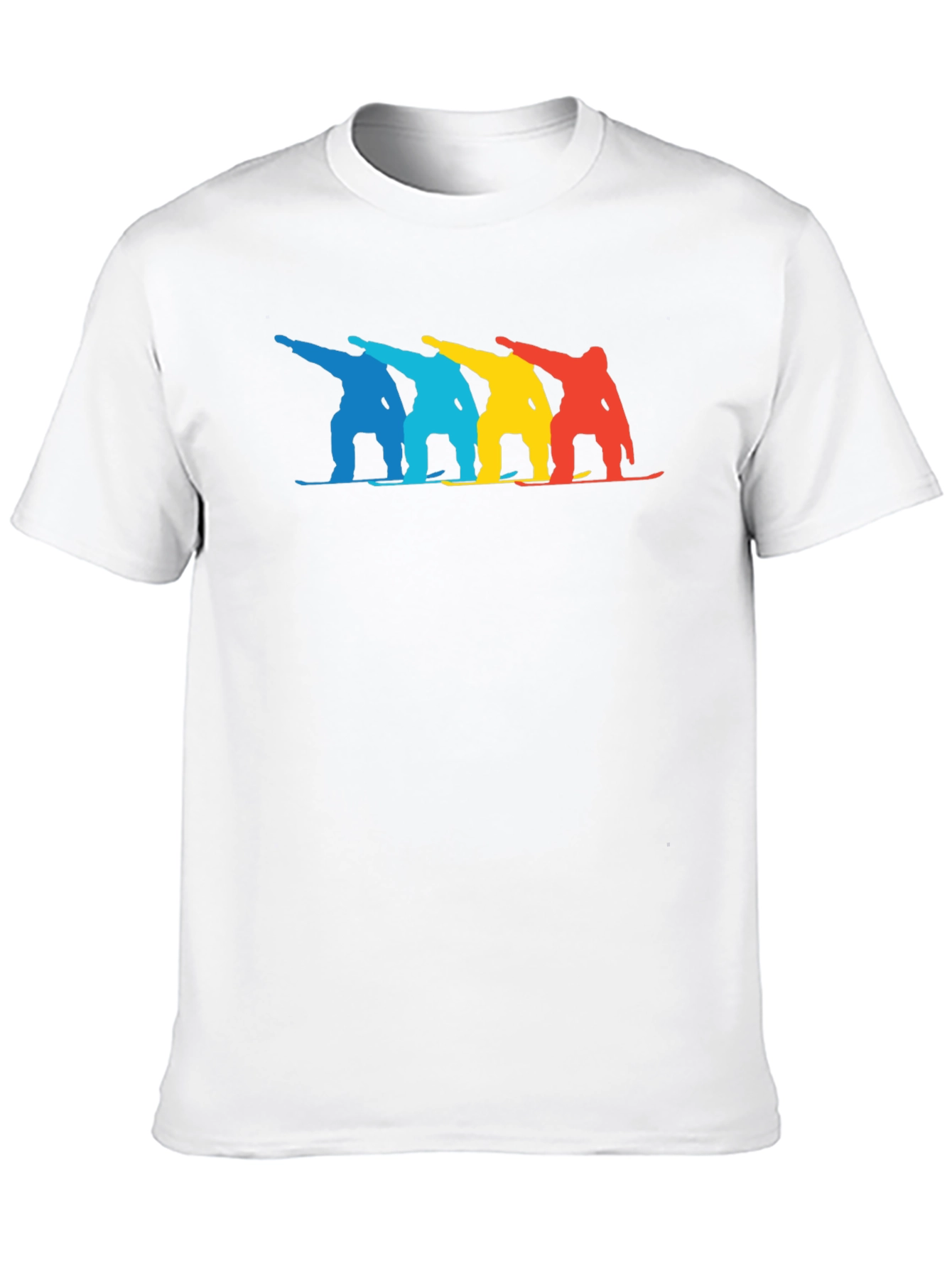 Black Cool Graphic Tee - Colorful Snowboarders view 10