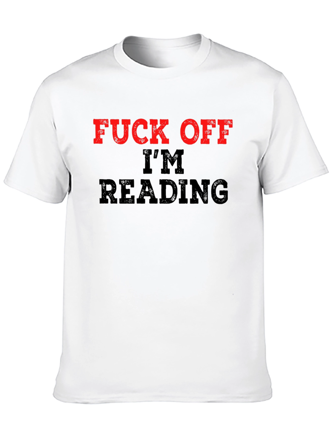 Black Funny 'F**k Off I'm Reading' Black T-Shirt view 10