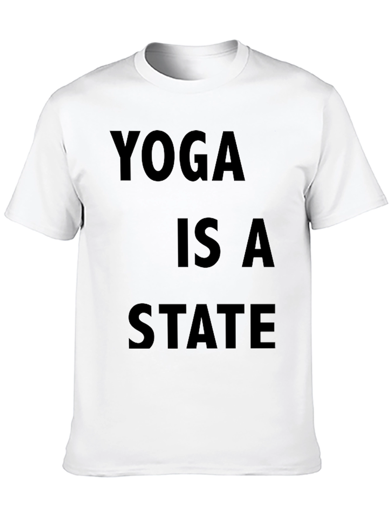 Black Yoga State Tee - Relaxed Fit Cotton T-Shirt view 10