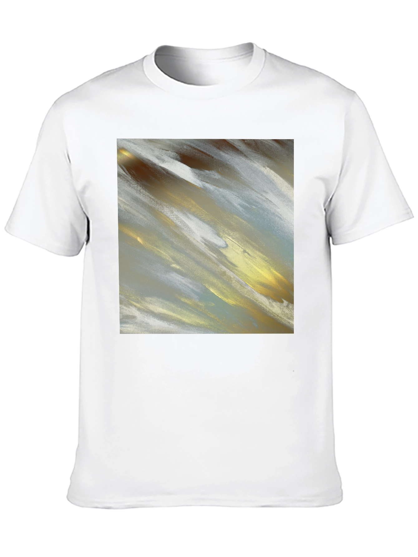 Black Abstract Art T-Shirt - Modern Brushstroke Design view 10