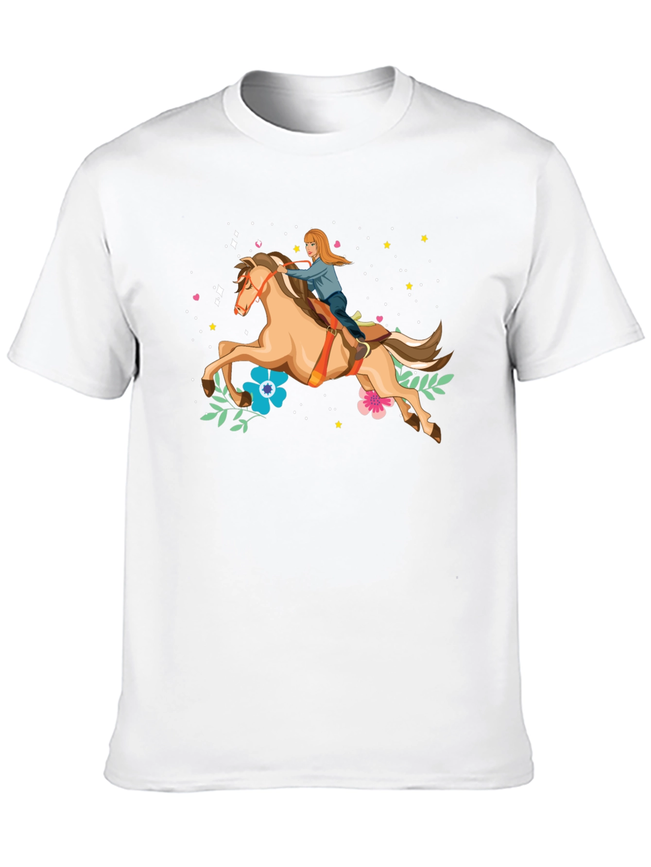 Horse Riding Graphic Tee - Black Unisex T-Shirt - 10