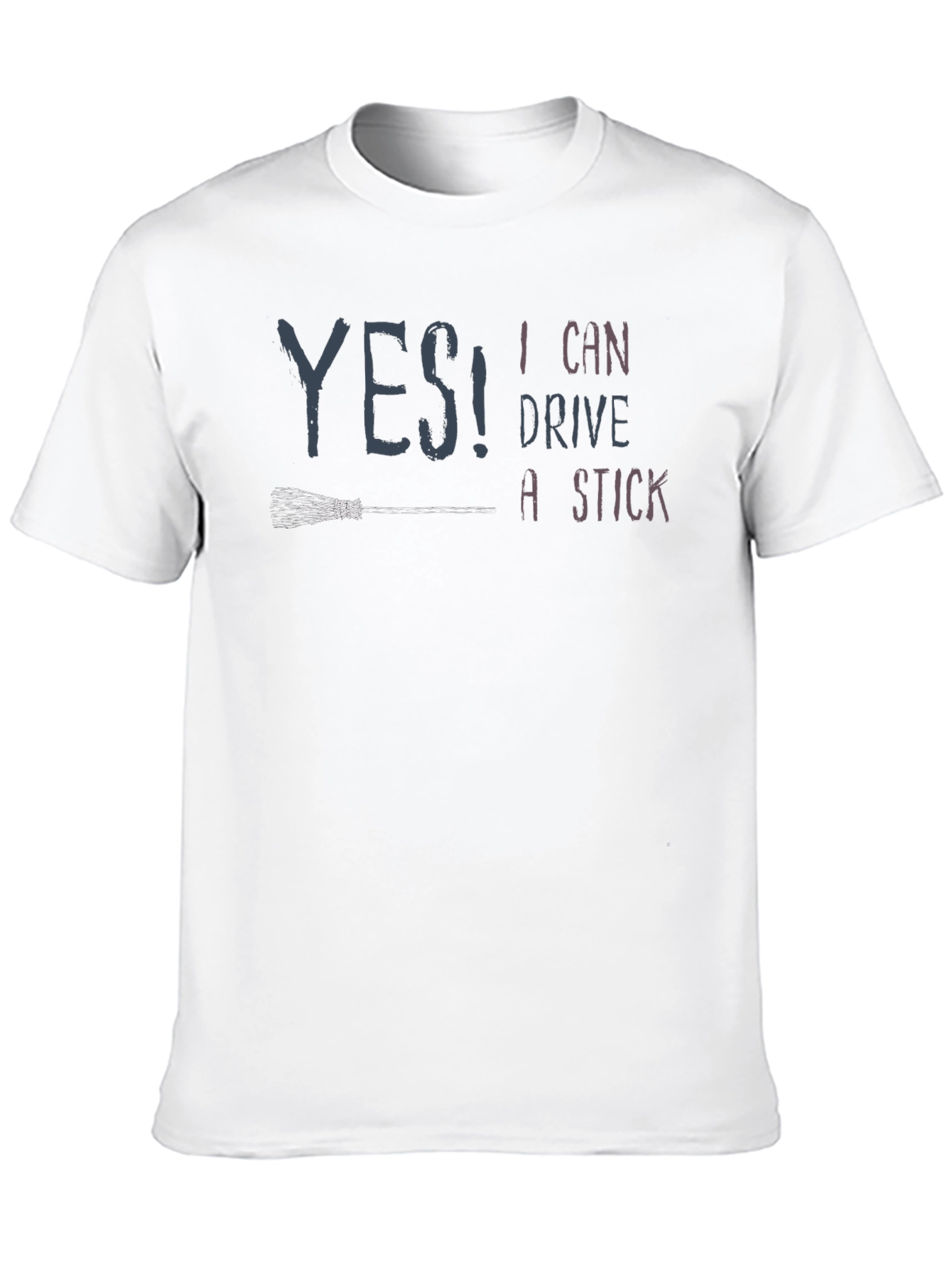 Black Yes! I Can Drive a Stick Novelty T-Shirt view 10