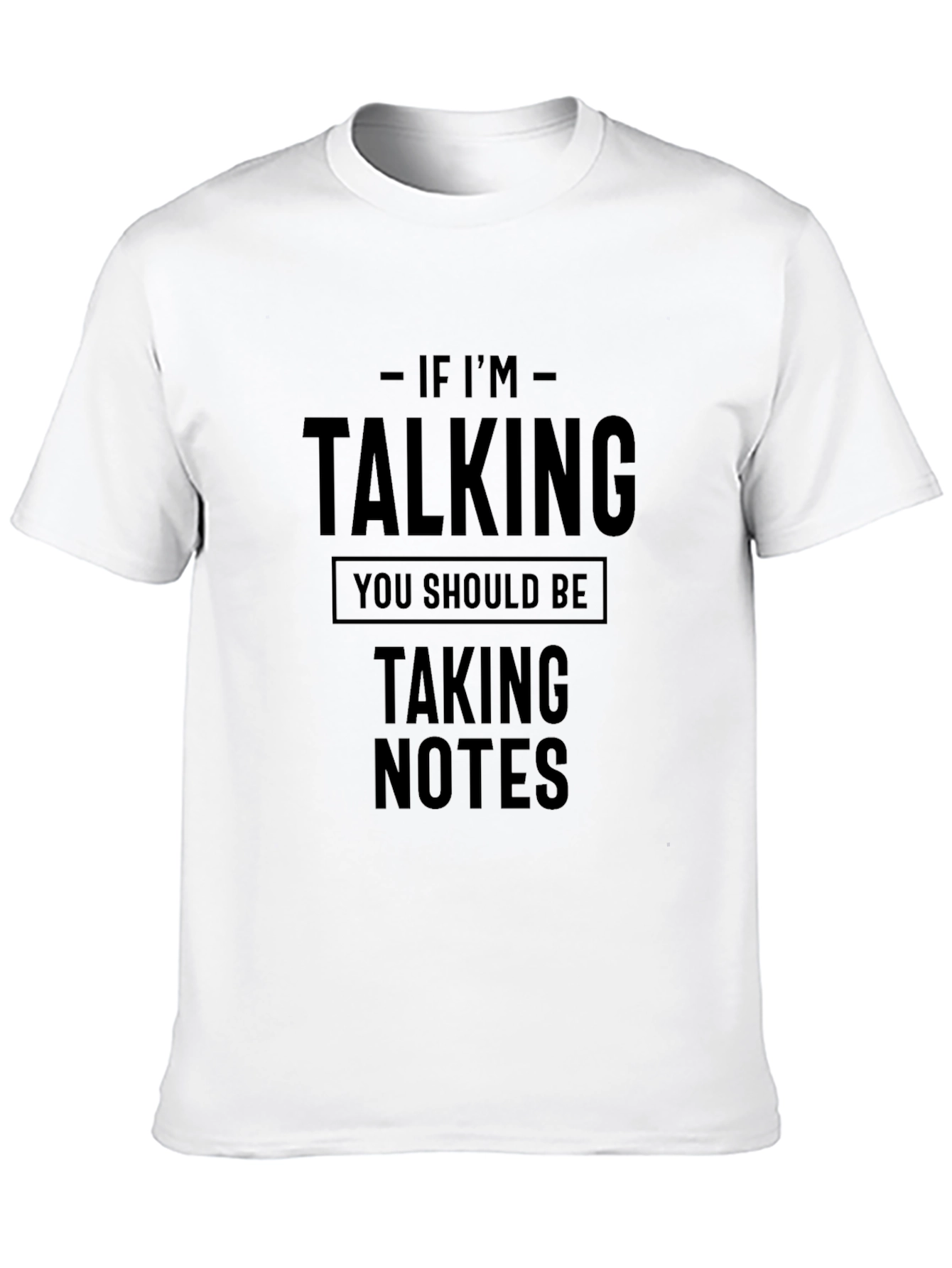 Black Talking Taking Notes Black Graphic Tee view 10
