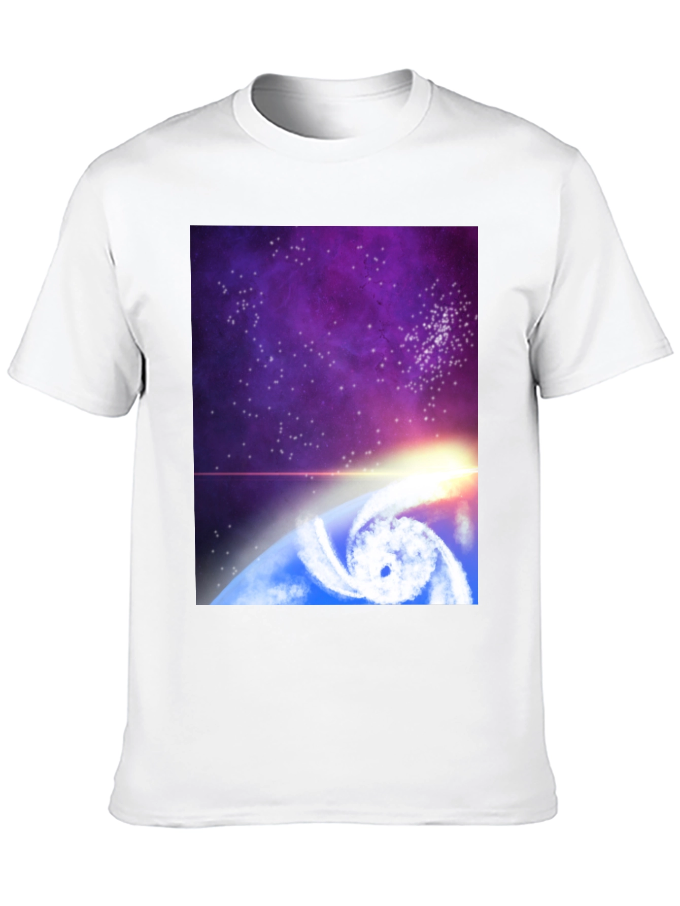 Black Cosmic Hurricane Graphic Tee - Black Cotton Blend view 10